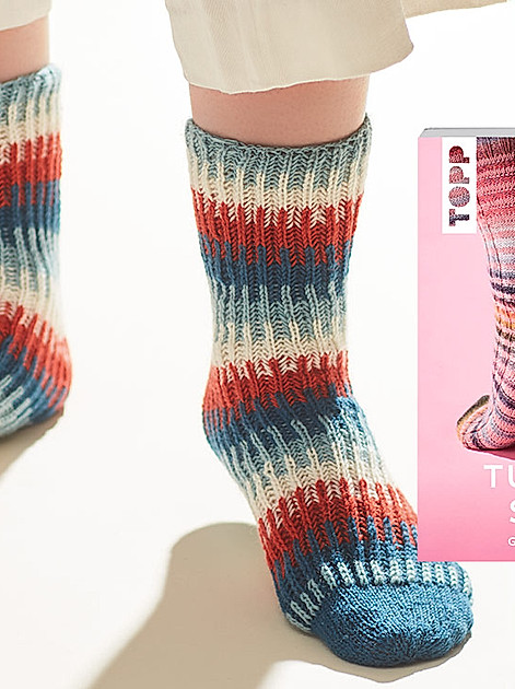 Kuschlige Socken stricken für Anfänger (ohne Ferse) - Anleitung für Patentsocken