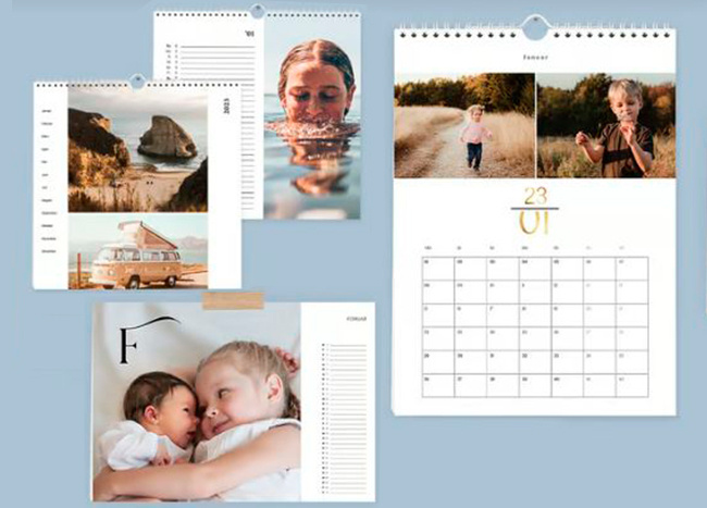 Personalisierbarer Fotokalender zum selbst gestalten in verschiedenen Formaten und Bindungen