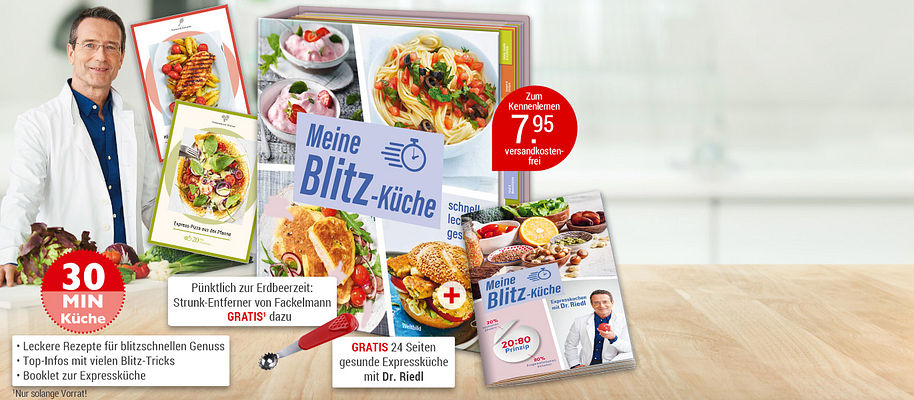 #Blitzschnelle Rezepte

**Ihre Expressküche:  Köstlich geniessen Tag für Tag!**

Jeden Tag abwechslungsreich und lecker kochen ohne dabei stundenlang in der Küche zu stehen? Kein Problem! Mit den **Ruck-Zuck-Rezepten** und den vielen **klugen Küchen-Kniffen** ist nach spätestens **30 Minuten** das Essen fertig! Täglich frisch und absolut abwechslungsreich und köstlich. Von schnellen Suppen und frischen Salaten über italienische Pasta, saftige Schnitzel und raffinierte Pfannen-Pizzen bis hin zu köstlichen Nachspeisen gelingt jedes Rezept in maximal 30 Minuten. Sogar ein Kuchen steht blitzschnell duftend auf dem Tisch. Lassen Sie sich von der **grossen Rezept-Vielfalt** überraschen.

**Schnelle Rezepte & kluge Küchen-Tricks für den köstlichen Genuss!**

* Rezeptkarten für blitzschnellen Genuss
* Infokarten mit wertvollen Blitz-Tipps & Tricks
* 24 Seiten Booklet zur schnellen Küche von Dr. Matthias Riedl

**Sie werden begeistert sein, wie blitzschnell und lecker diese Rezepte sind!**


{{ button href="/weltbild-editionen/kochen-backen/schnelle-kueche/bestellen" text="Jetzt bestellen"}}