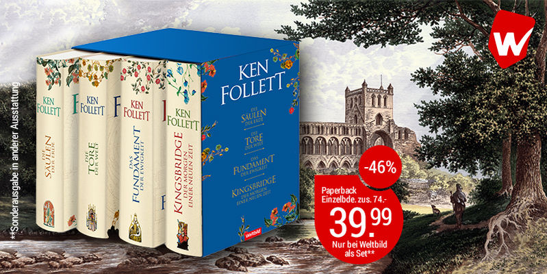 Nur bei Weltbild! Die Kingsbridge Saga im wunderschönen Geschenkschuber zum Vorteilspreis!