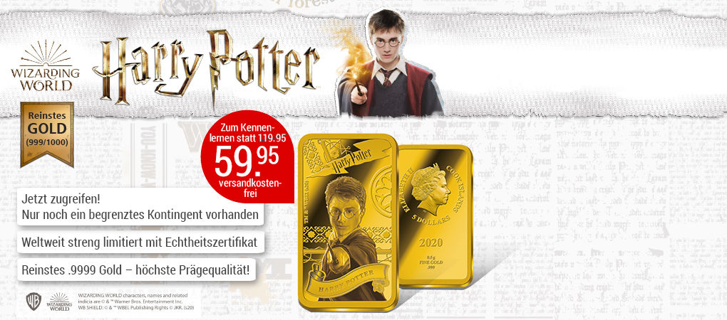 Gold-Barrenmünzen Harry Potter (Weltbild Edition)