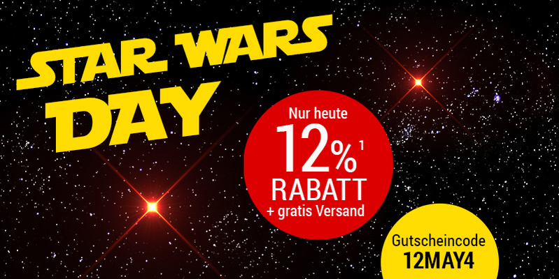 Nur heute: 12% am Star Wars Day